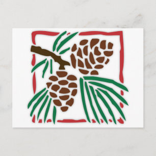 Pine Cones Postkarte