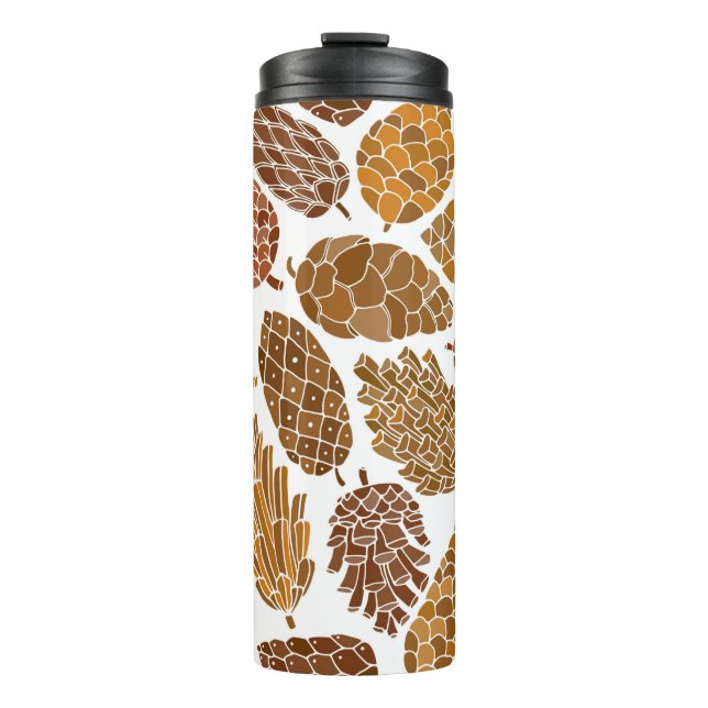 Pine cones seamless pattern thermosbecher (Vorderseite)