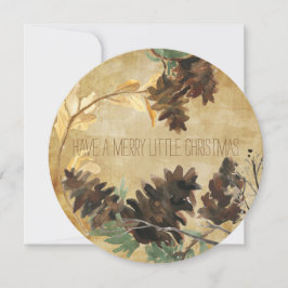 Pine Cones texturierte Weihnachtskarte Feiertagskarte