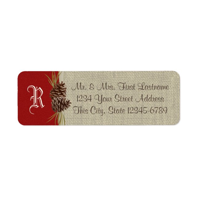 Pine Cones und Burlap Red (Vorne)