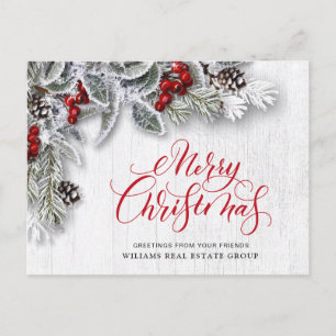 Pine Cones Weihnachtsfeiertag Firmengrüßen Postkarte