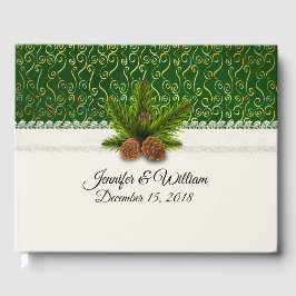 Pine Cones Winter Wedding Guest Book Gästebuch