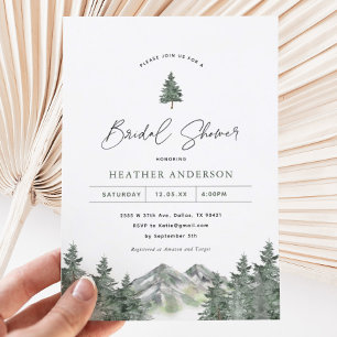 Pine de montagne Invitation nuptiale d'hiver