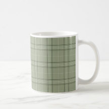 Pine Deer Kariert - Salbei, grüner Tartan.