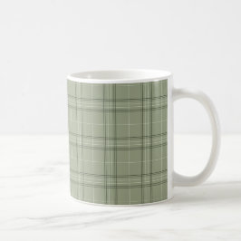 Pine Deer Kariert - Salbei, grüner Tartan. Kaffeetasse
