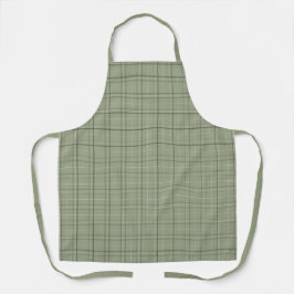 Pine Deer Kariert - Salbei, grüner Tartan. Schürze