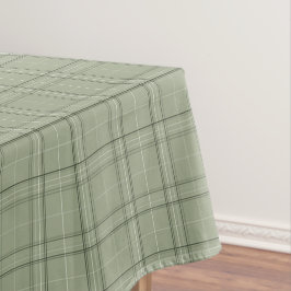Pine Deer Kariert - Salbei, grüner Tartan. Tischdecke
