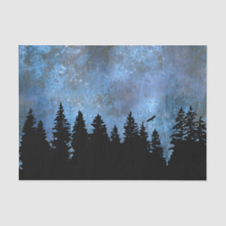 Pine Forest Night Seidenpapier
