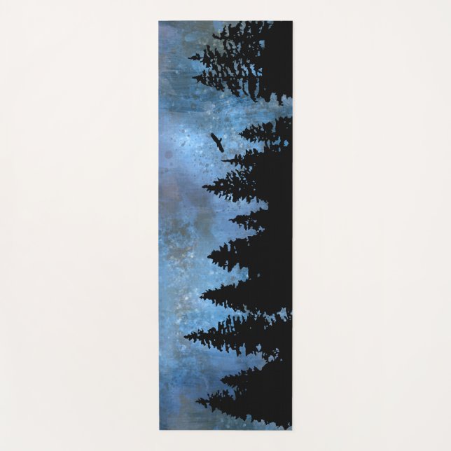 Pine Forest Night Yogamatte (Vorderseite)