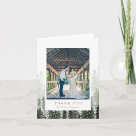 Pine Forest Wedding Vielen Dank Dankeskarte