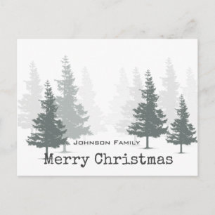 Pine Forest Weihnachtsfeiertag Postkarte