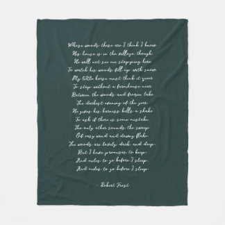 Pine Green Custom Poem Song Lyric Quote  Fleecedecke