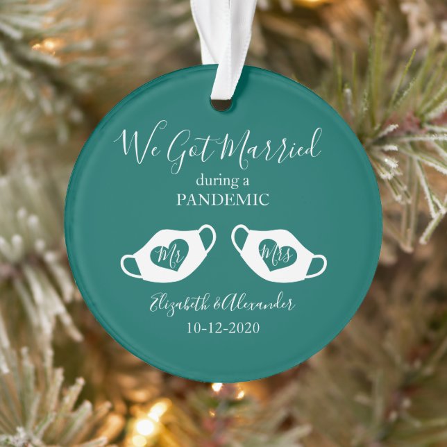 Pine Green Elegant Verheiratet während des pandemi Ornament (Baum)