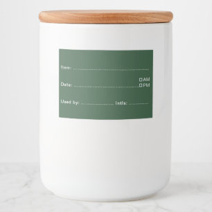 Pine Green Étiquettes alimentaires personnalisés p