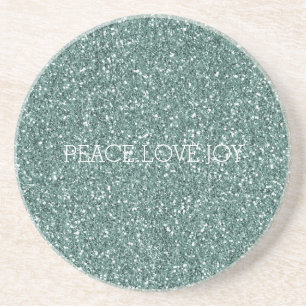 Pine Green Glitzer Getränkeuntersetzer