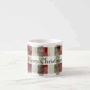 Pine Green Ivory Red Stripes Espressotasse