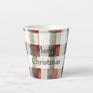 Pine Green Ivory Red Stripes Milchtasse