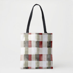 Pine Green Ivory Red Stripes Weihnachten Tasche