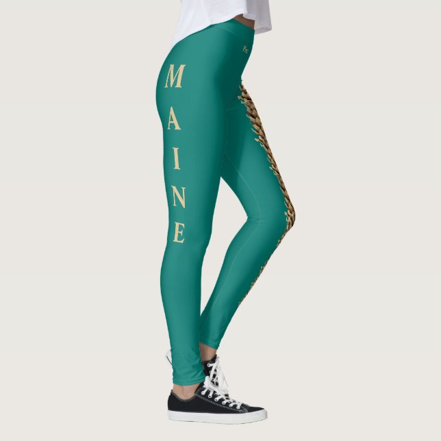 Pine Green Maine Staat Pine Cone Leggings (Rechts)