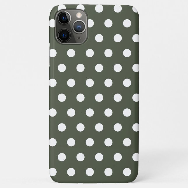 Pine Green Polka Dot Case-Mate iPhone Case (Rückseite)