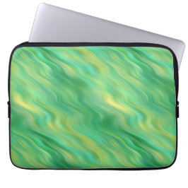 Pine Green Wavy Textur Laptopschutzhülle