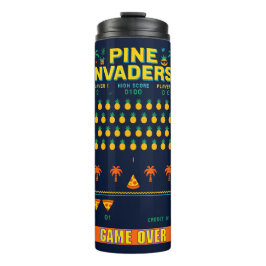 Pine Invaders Pineaple Empire Retro Games Series Thermosbecher