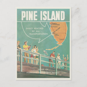 Pine Island und Matlacha Florida vintage Postkarte