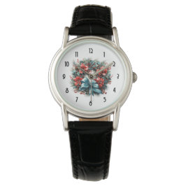 Pine Kreath mit Holly Christmas Armbanduhr