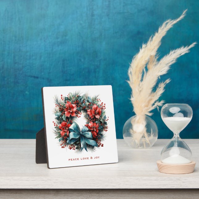 Pine Kreath mit Holly Festivals Weihnachten Fotoplatte (InSitu)
