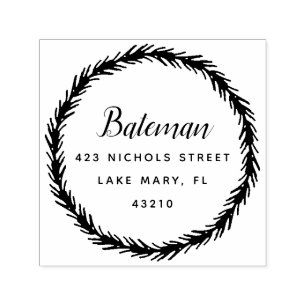 Pine Kreath   Rücksendeadresse Selbstfarbige Brief Permastempel