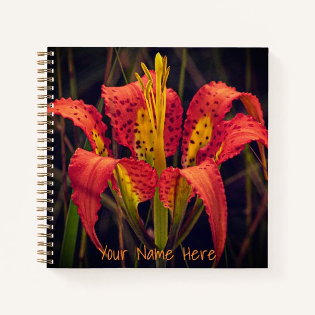 Pine Lily Custom Spiral Notebook Notizbuch (Vorderseite)