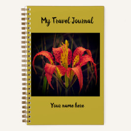 Pine Lily Spiral Notebook Notizbuch