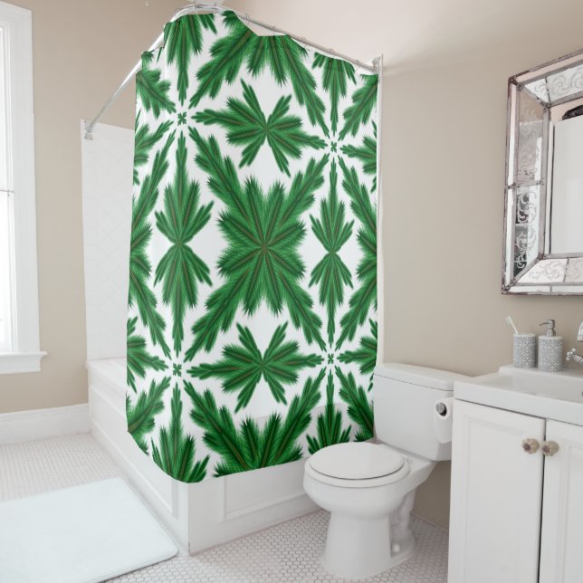 Pine Mandala Douche rideau (En situation)