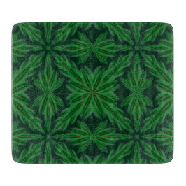 Pine Mandala Forest Glass Cutting Board Schneidebrett