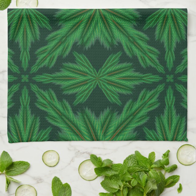 Pine Mandala Forest Kitchtuch Geschirrtuch (Gefaltet)