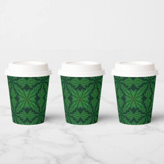 Pine Mandala Forest Paper Cups Pappbecher (Multi)