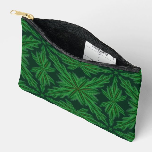 Pine Mandala Forest Small Pouch Zubehörtasche (Offen)
