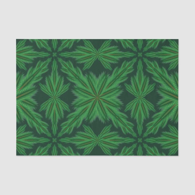 Pine Mandala Forest Tissue Paper Seidenpapier (Vorderseite)