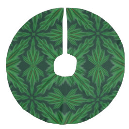 Pine Mandala Forest Tree Skirt Leinenimitat Weihnachtsbaumdecke