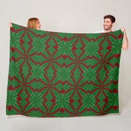 Pine Mandala Garnet Fleece Blanket (3 Größen)