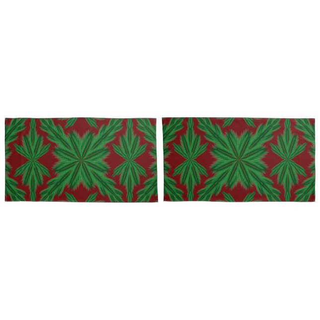 Pine Mandala Garnet King Pillowcases Kissenbezug (Rückseite-Set)