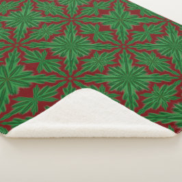 Pine Mandala Garnet Sherpa Blanket (3 Größen) Sherpadecke