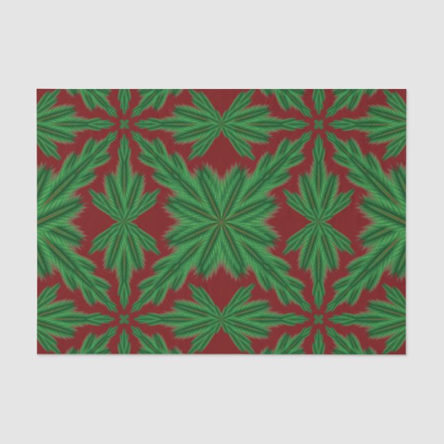 Pine Mandala Garnet Tissue Paper Seidenpapier (Vorderseite)
