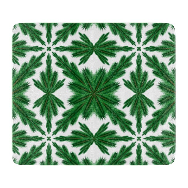 Pine Mandala Glass Cutting Board Schneidebrett (Vorderseite)