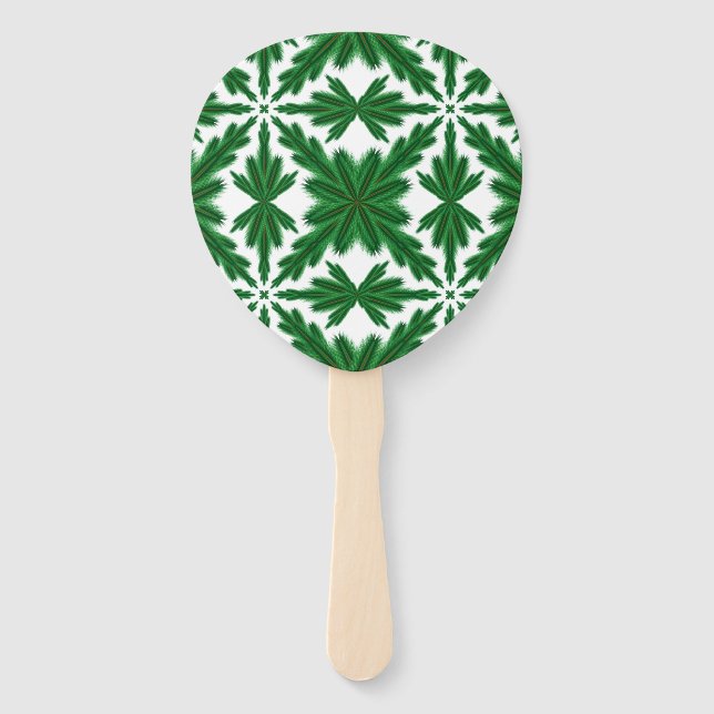 Pine Mandala Hand Fan Fächer (Vorderseite)