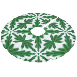 Pine Mandala Tree Skirt Leinenimitat Weihnachtsbaumdecke