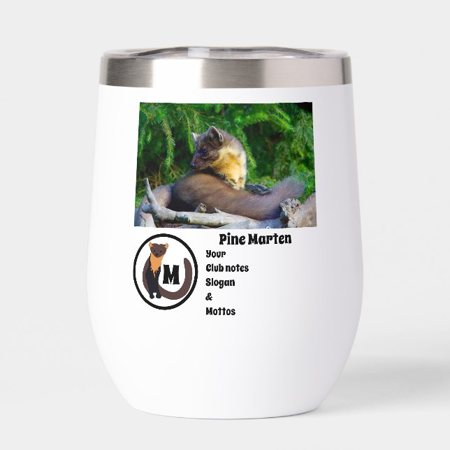 Pine Marten Foto Monogram Name (Rückseite)