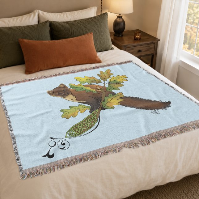 Pine Marten Herbstleaves Decke (Von Creator hochgeladen)