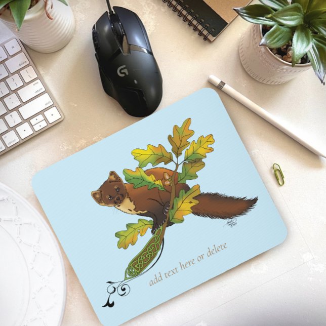Pine Marten Herbstleaves Mousepad (Von Creator hochgeladen)