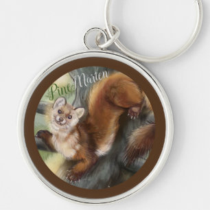 Pine Marten Schlüsselanhänger